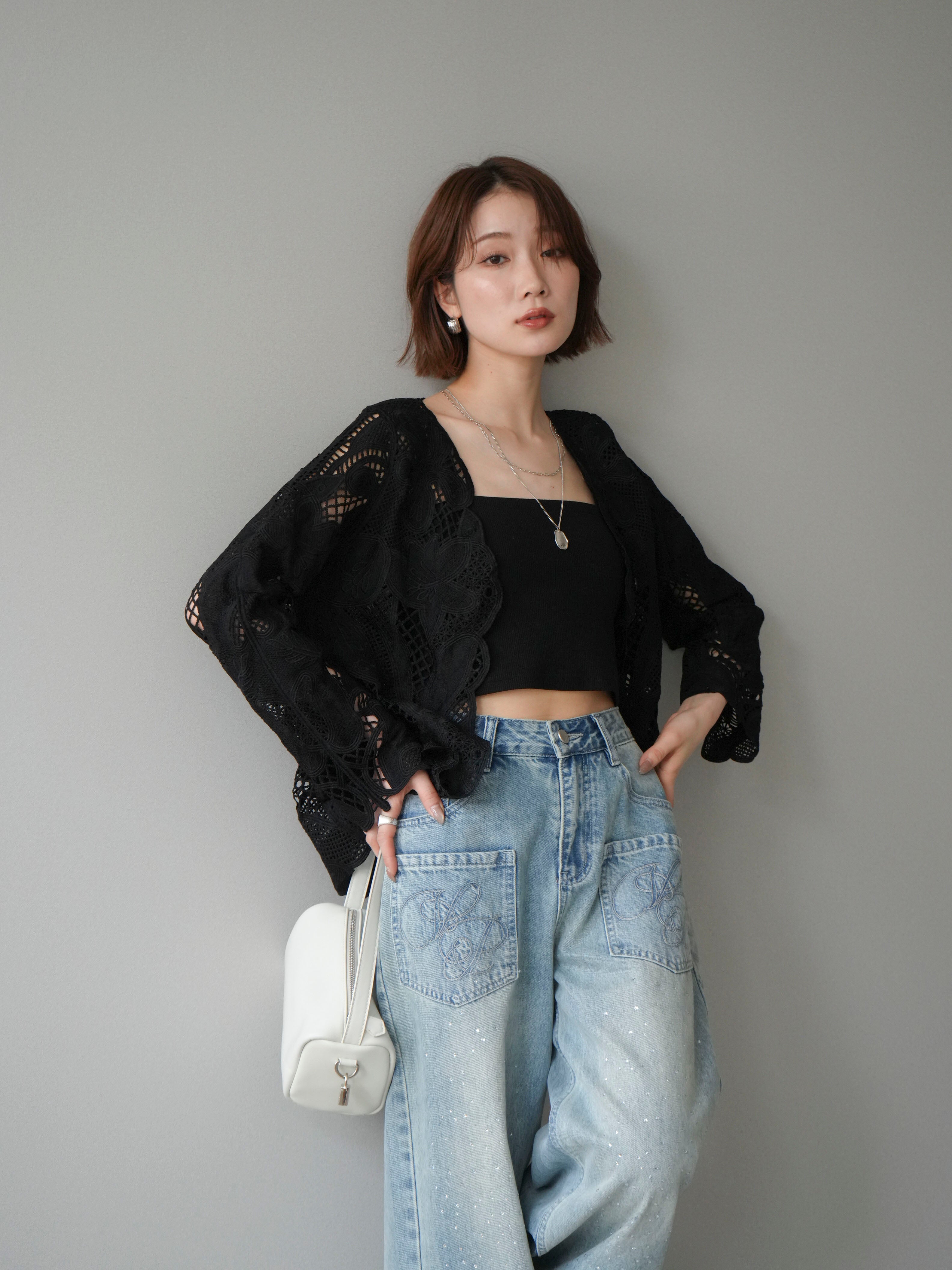 定価11万 25SS 近年モデル フィリップリム レース ブラウス ブラック 黒 予約]立体レーススカラップブラウス/black – Lumier