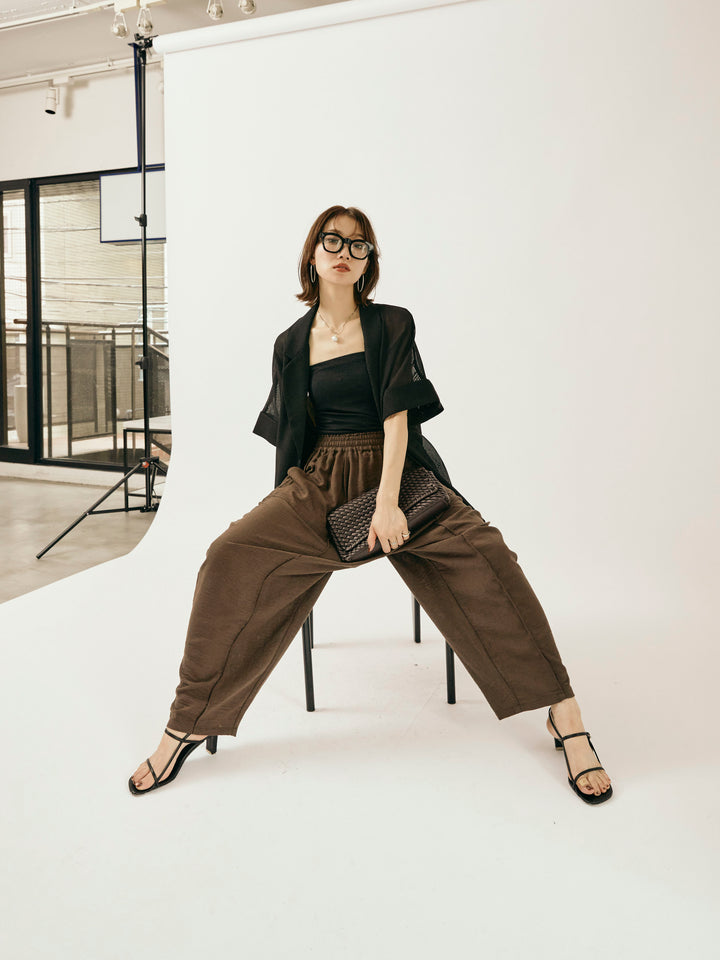 【Allure】[SET]メッシュハーフテーラードジャケット+メッシュハーフテーラードジャケット(2set)