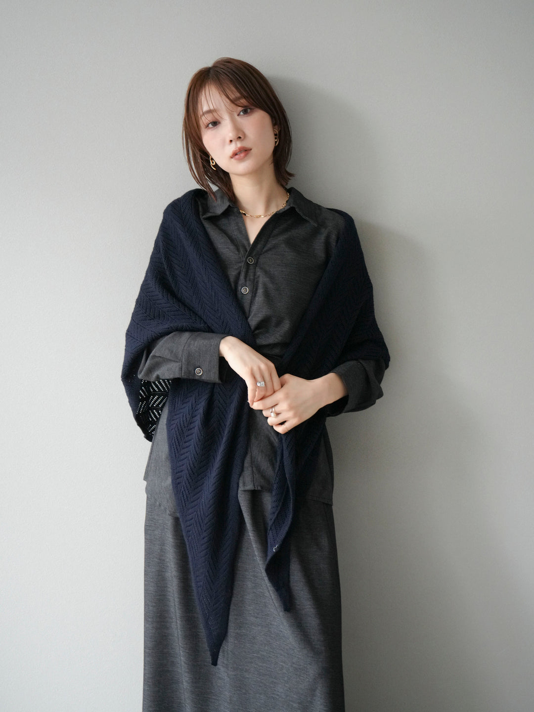 [SET]ツイストデザインシャツ＆スカートSET UP