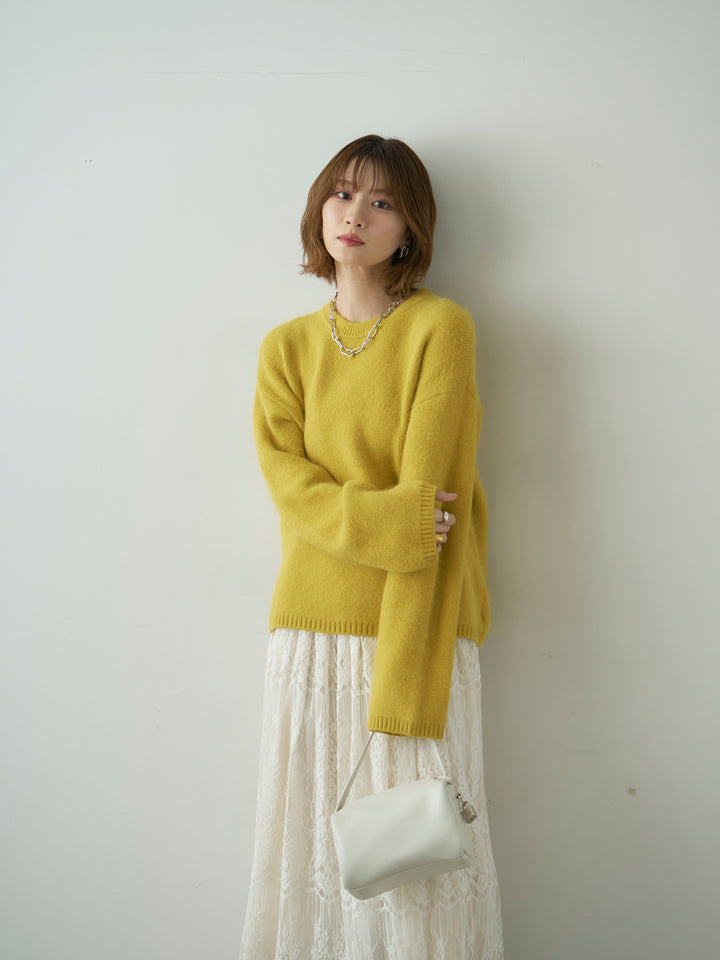 [SET]ソフトシャギークルーネックプルオーバー+選べるアクセセット(2set)