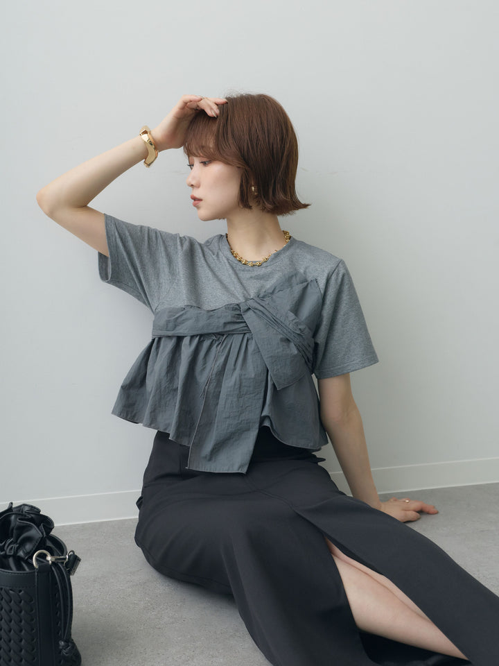 [SET]ナイロンドッキングツイストTEE +ナイロンドッキングツイストTEE (2set)