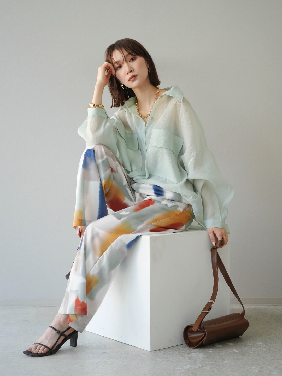 [予約]BIGポケットオーバーシアーシャツ/ミント