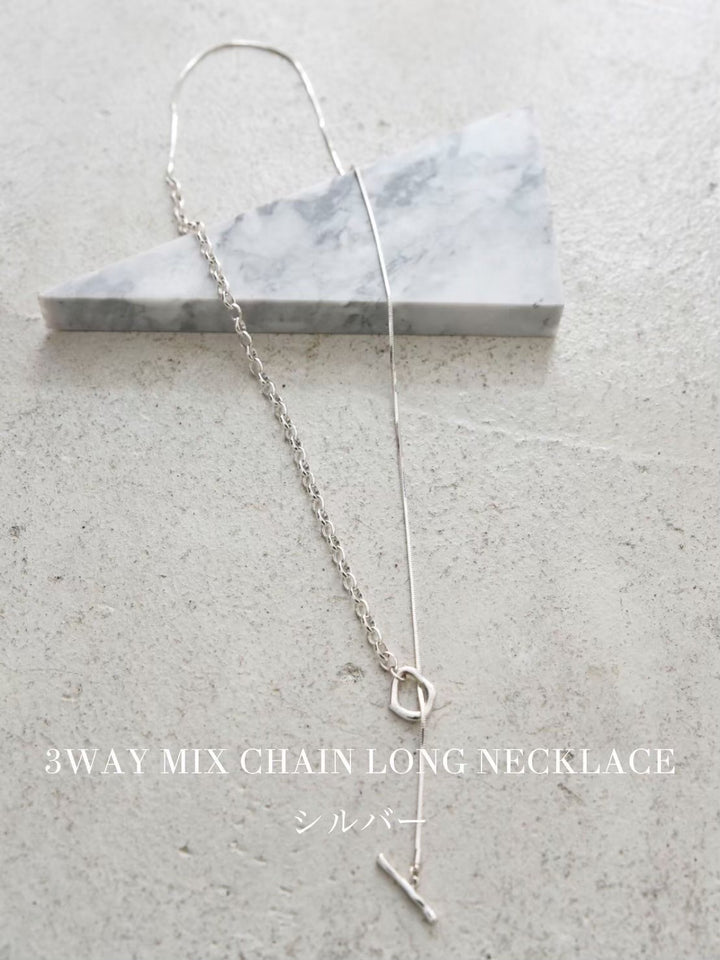 [SET]アシンメトリーレースヘムニットプルオーバー+選べるアクセセット(2set)