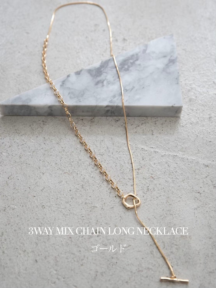 [SET]レースドッキングVネックニットトップス+選べるアクセセット(2set)