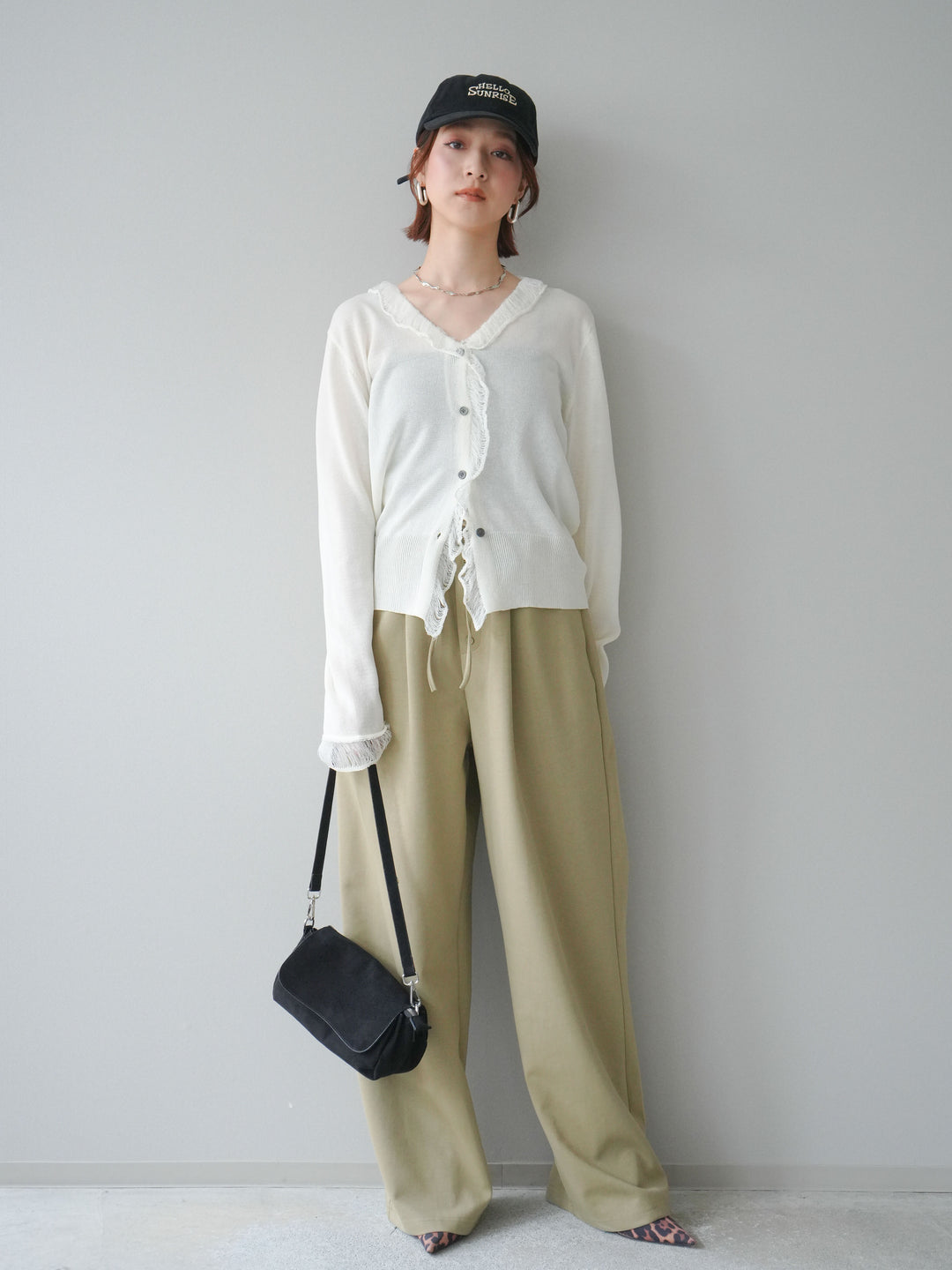 [予約]リラックスドレープスウェットパンツ/khaki