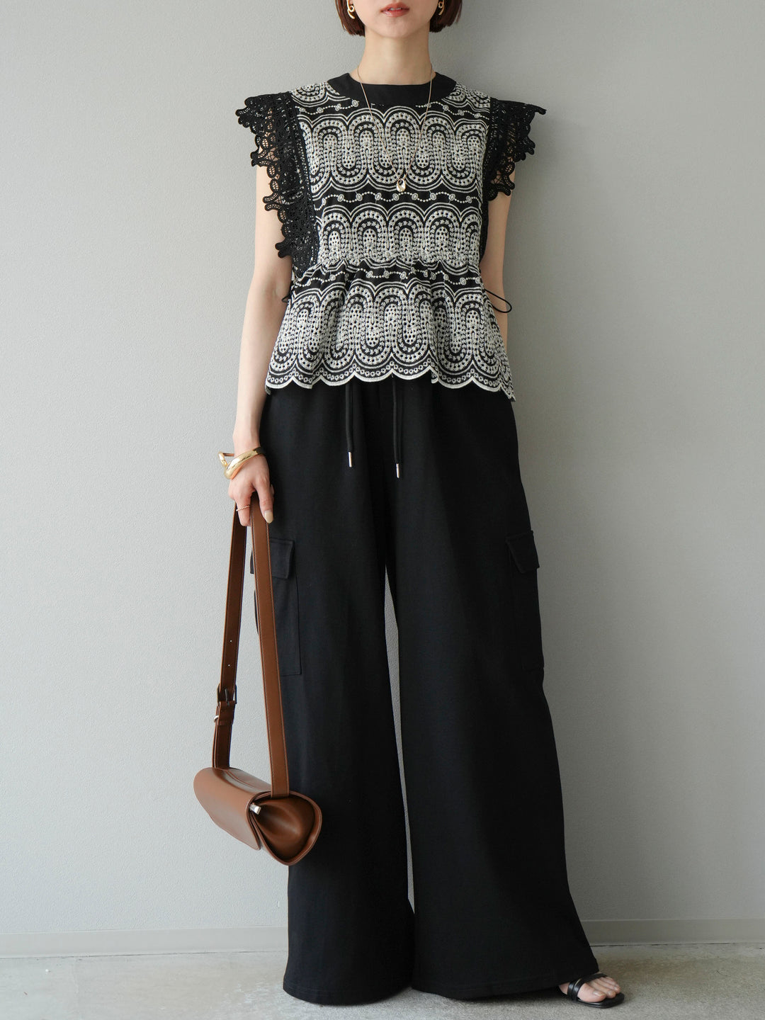 [SET]ウエストラインサイドポケットスウェットパンツ+ウエストラインサイドポケットスウェットパンツ(2set)