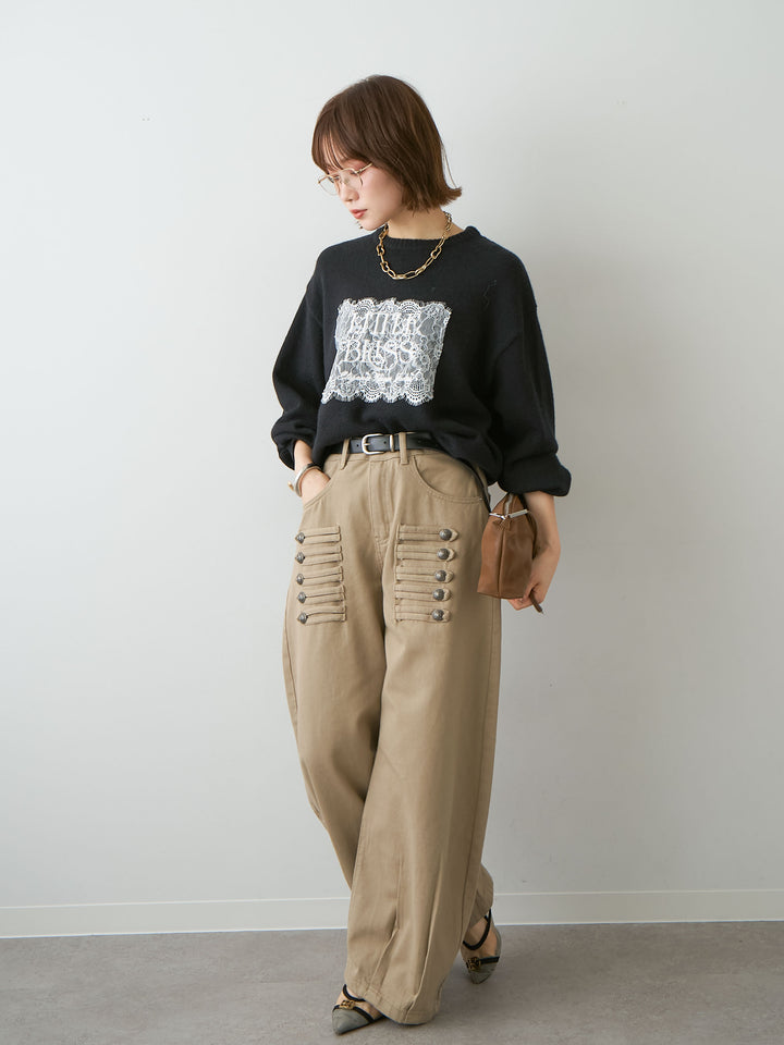 [予約]ナポレオンコットンカーブパンツ/beige