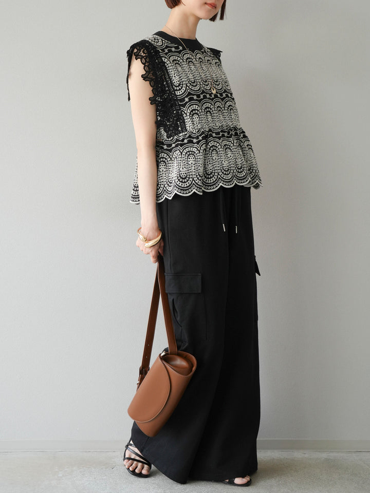 [SET]ウエストラインサイドポケットスウェットパンツ+ウエストラインサイドポケットスウェットパンツ(2set)