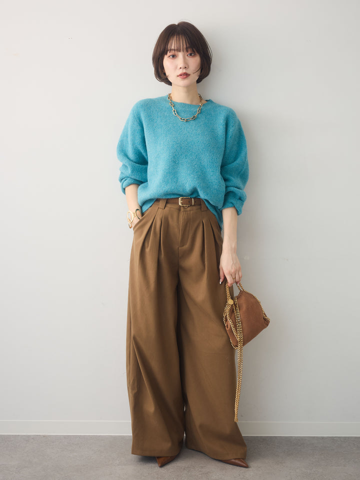 [SET]ダブルタックドレープストレートワイドパンツ+ダブルタックドレープストレートワイドパンツ(2set)