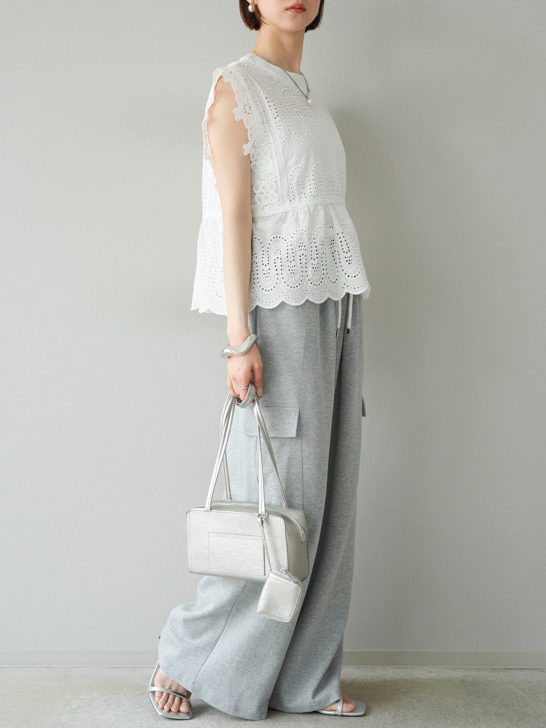 [SET]ウエストラインサイドポケットスウェットパンツ+ウエストラインサイドポケットスウェットパンツ(2set)