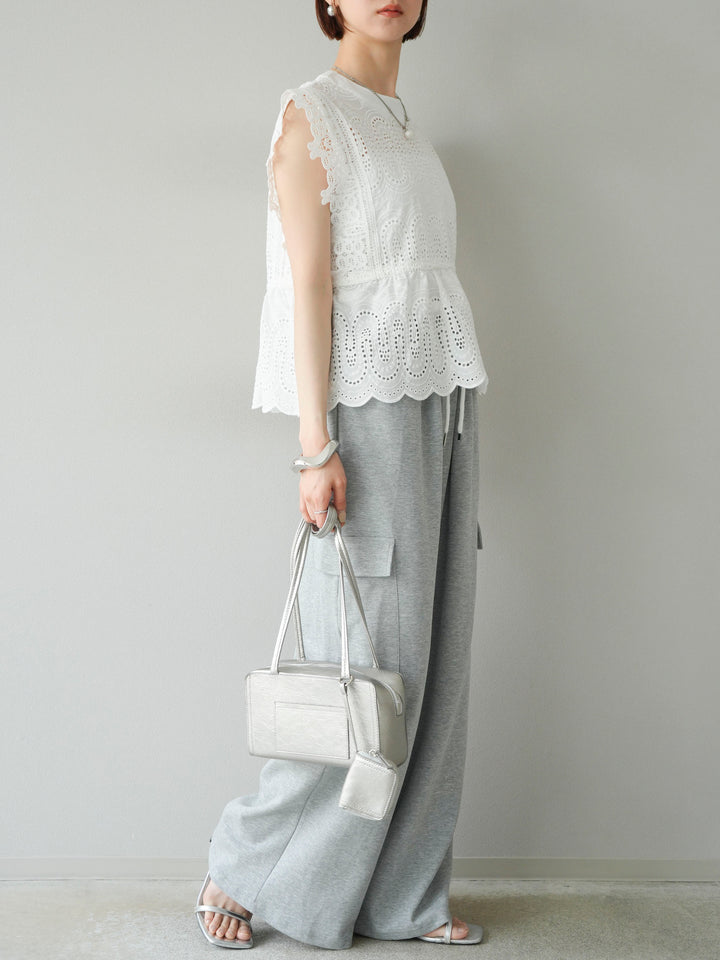 [SET]ウエストラインサイドポケットスウェットパンツ+ウエストラインサイドポケットスウェットパンツ(2set)