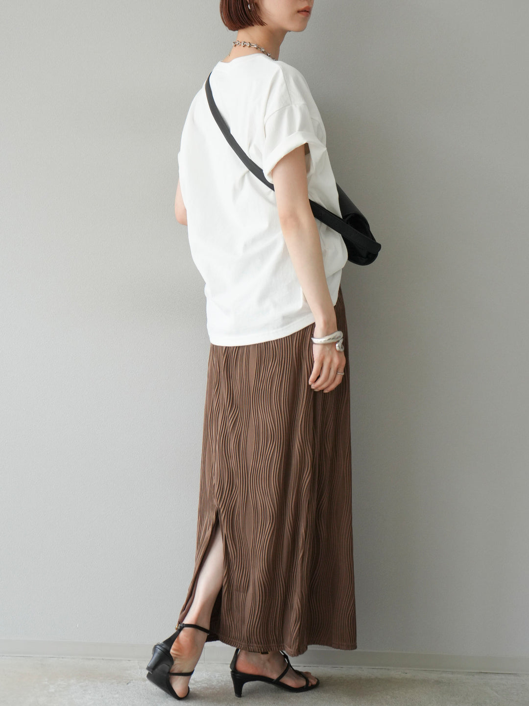 [SET]ウェーブパイピングタイトスカート+ウェーブパイピングタイトスカート(2set)