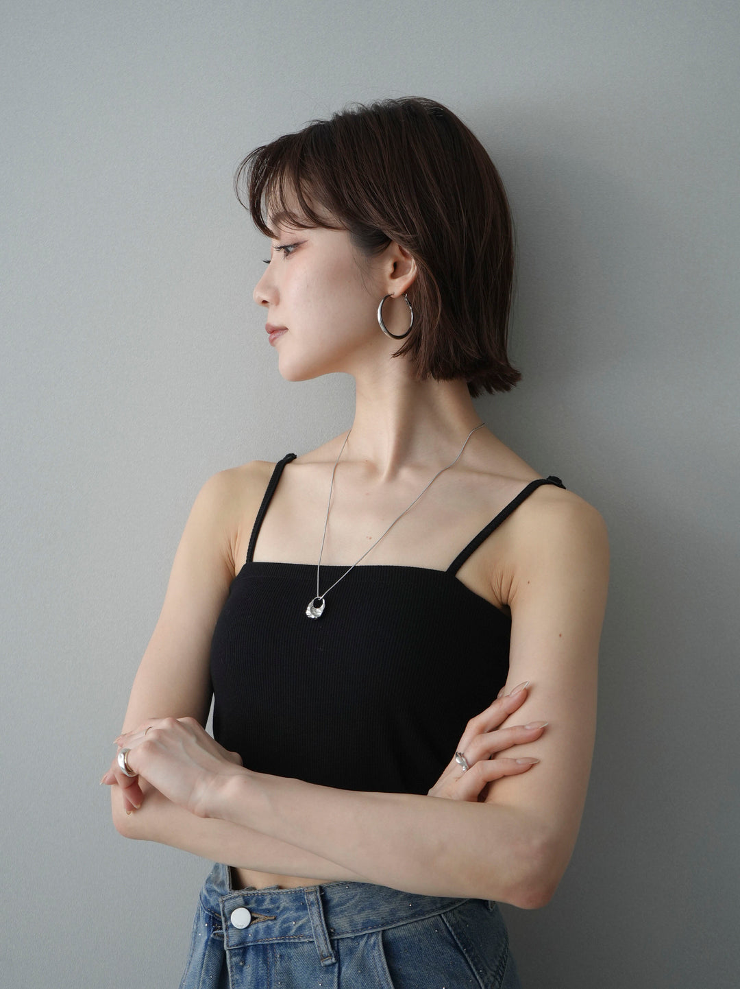 [予約]ビックフープピアス/silver