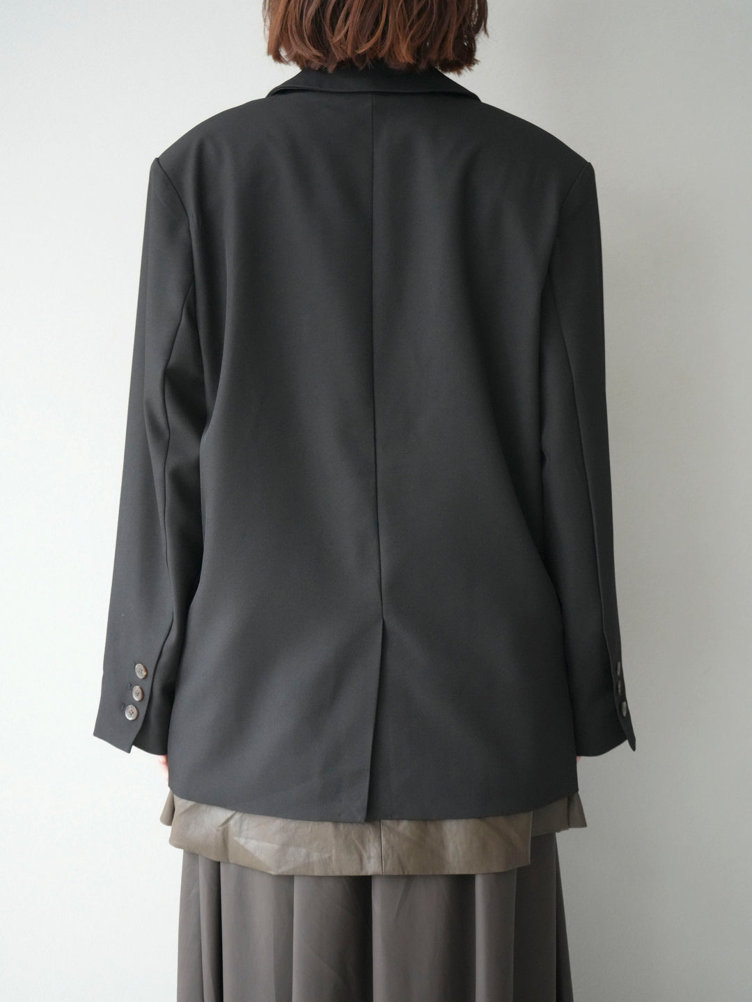 [予約]エステルオーバーテーラードジャケット/ブラック