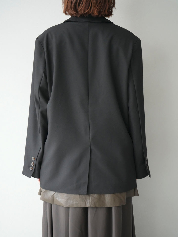 [予約]エステルオーバーテーラードジャケット/ブラック