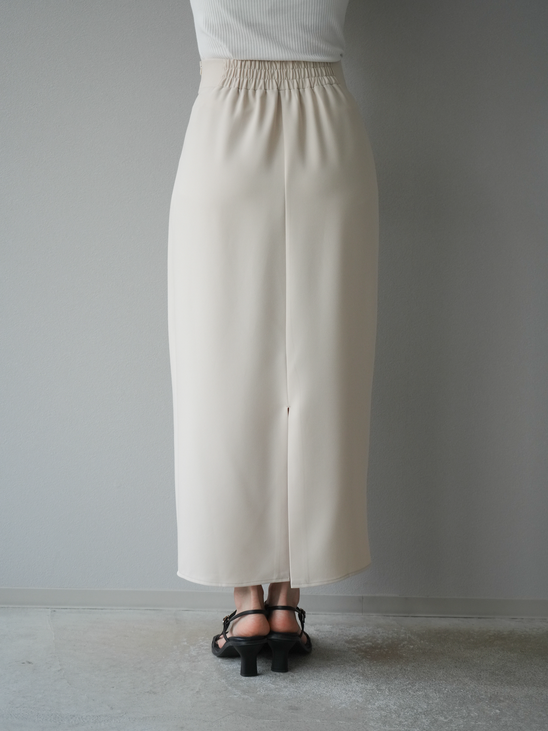 [予約]ツイルラップナロースカート/アイボリー S