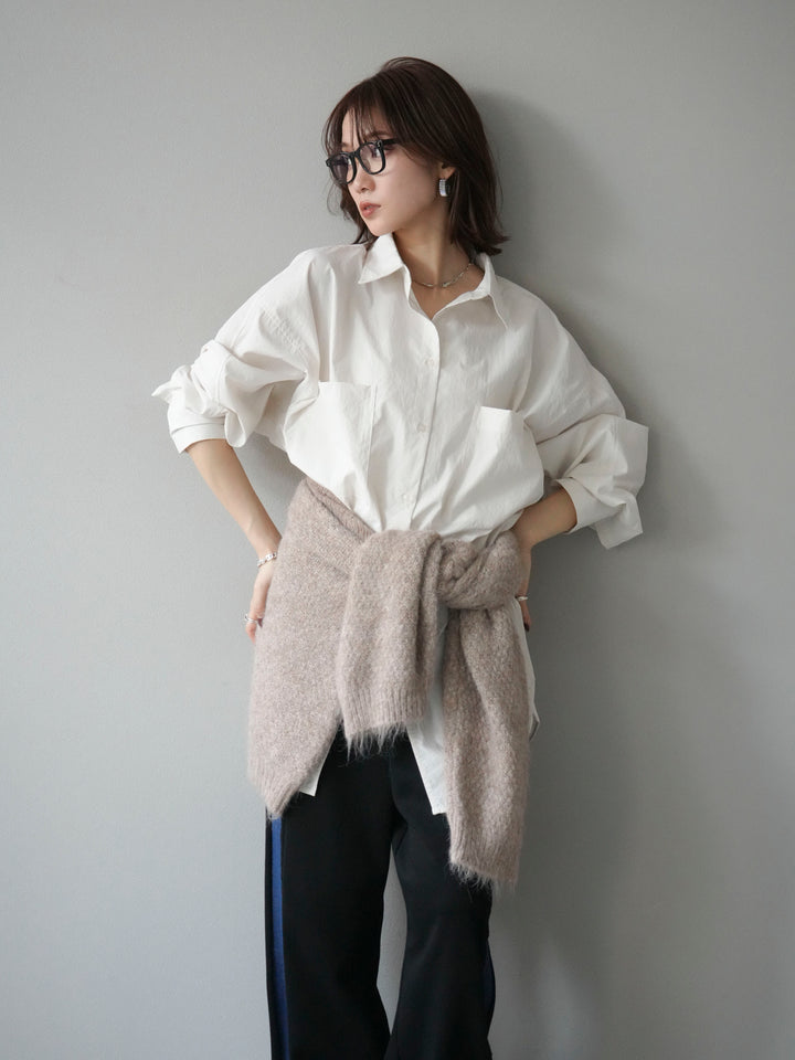 [予約]コットンライクオーバーシャツ/オフ