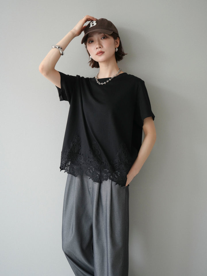 [予約]レースコンビボックスTEE/black