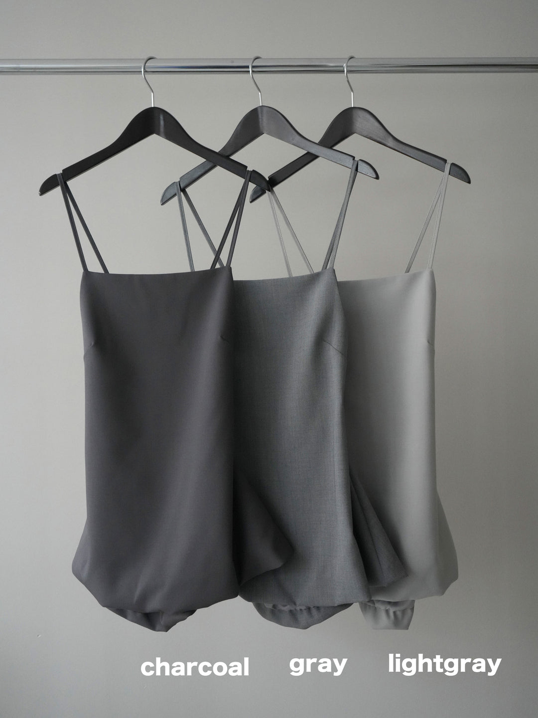 [SET]バックリボンバルーンチュニックキャミ+サイドレースポンチワイドパンツ(2set)