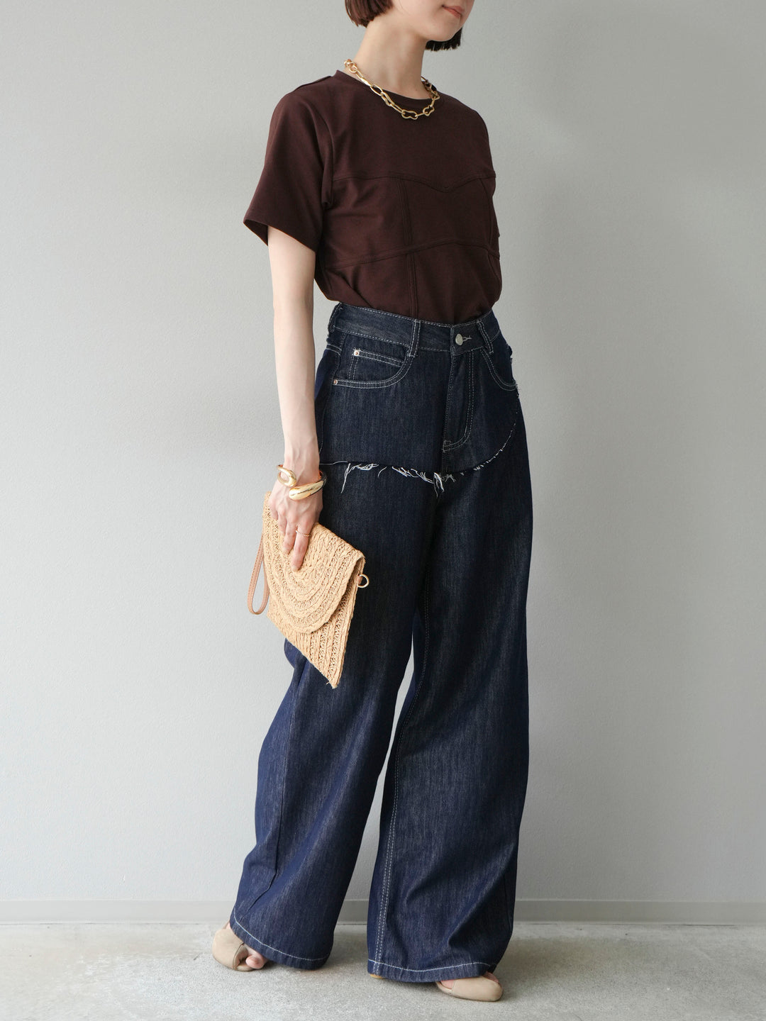 【預購】提臀牛仔褲/深藍色