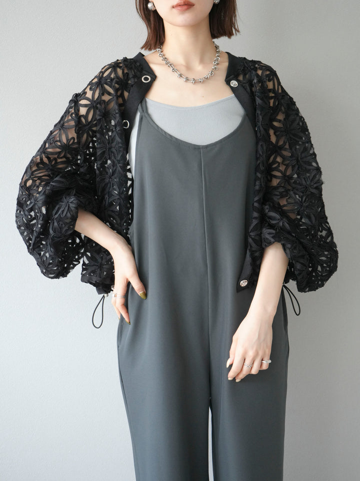 [予約]テープレースシアーブルゾン/ブラック