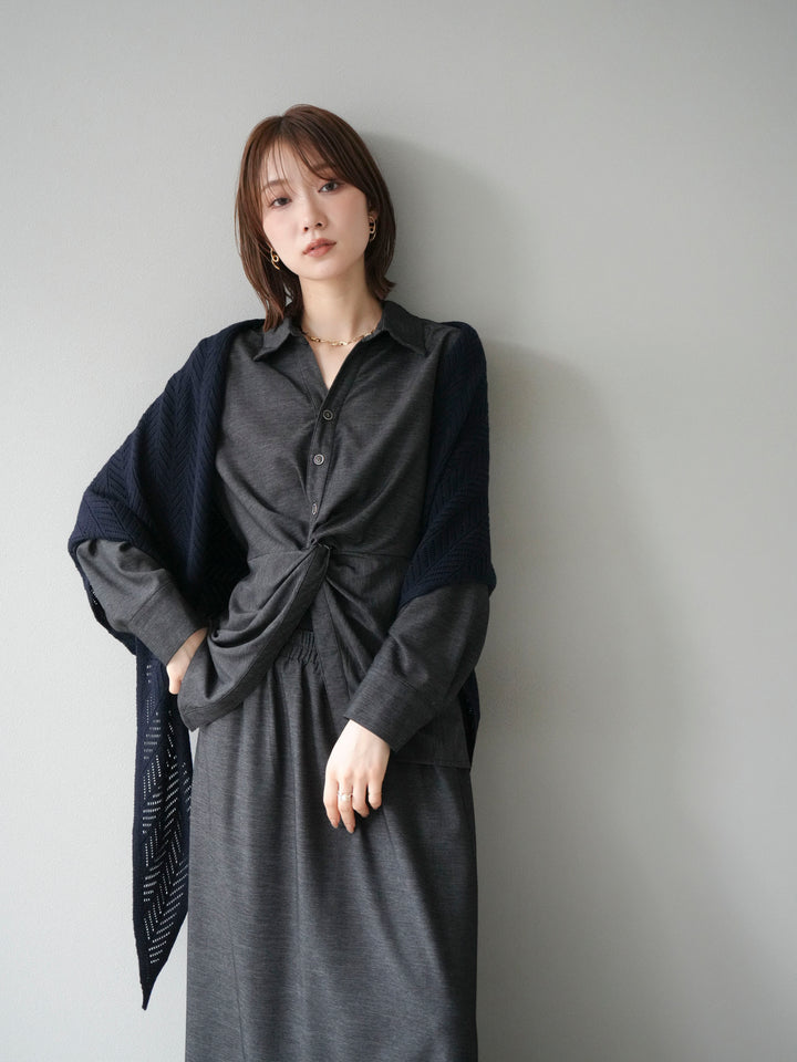 [SET]ツイストデザインシャツ＆スカートSET UP