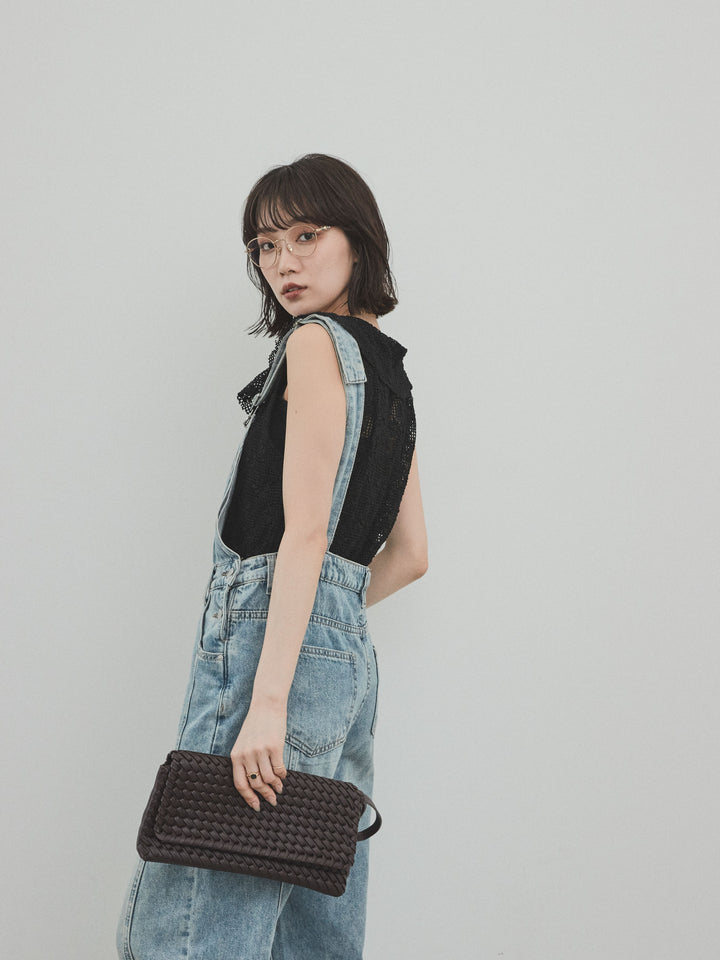 [套裝] 帶紗荷葉邊無袖上衣 + 帶紗荷葉邊無袖上衣 (2套)