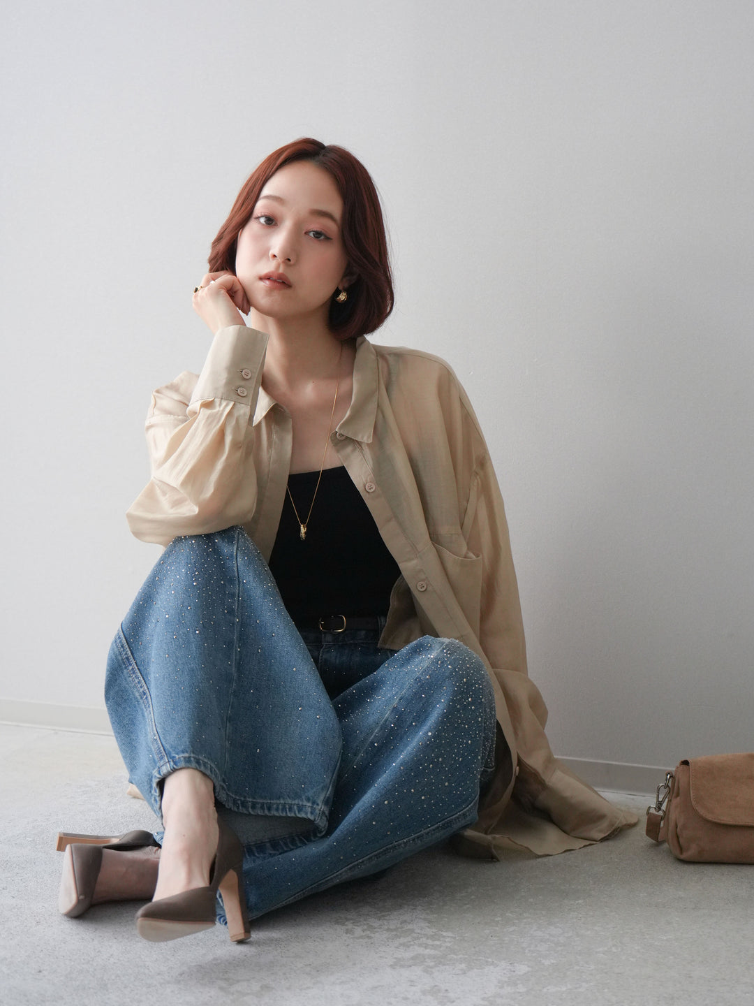 [予約]シアーオーバーシャツ/beige