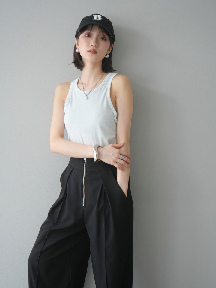 [予約]カップ付きラメアメスリブラトップ/オフ