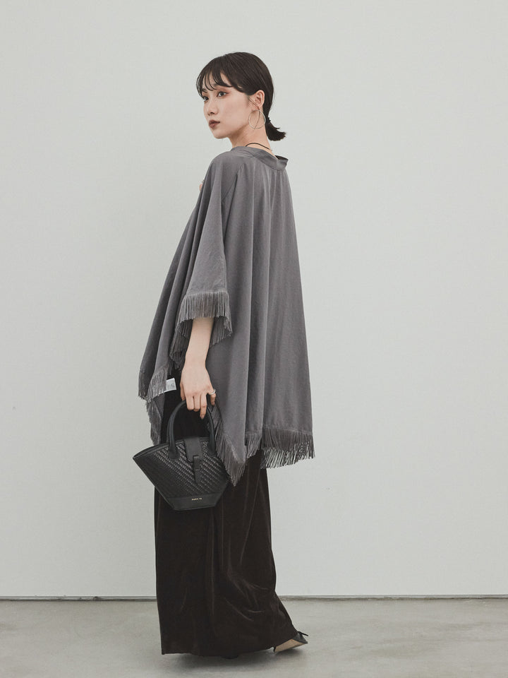 [預訂] 天鵝絨 Anarow 半身裙/炭灰色