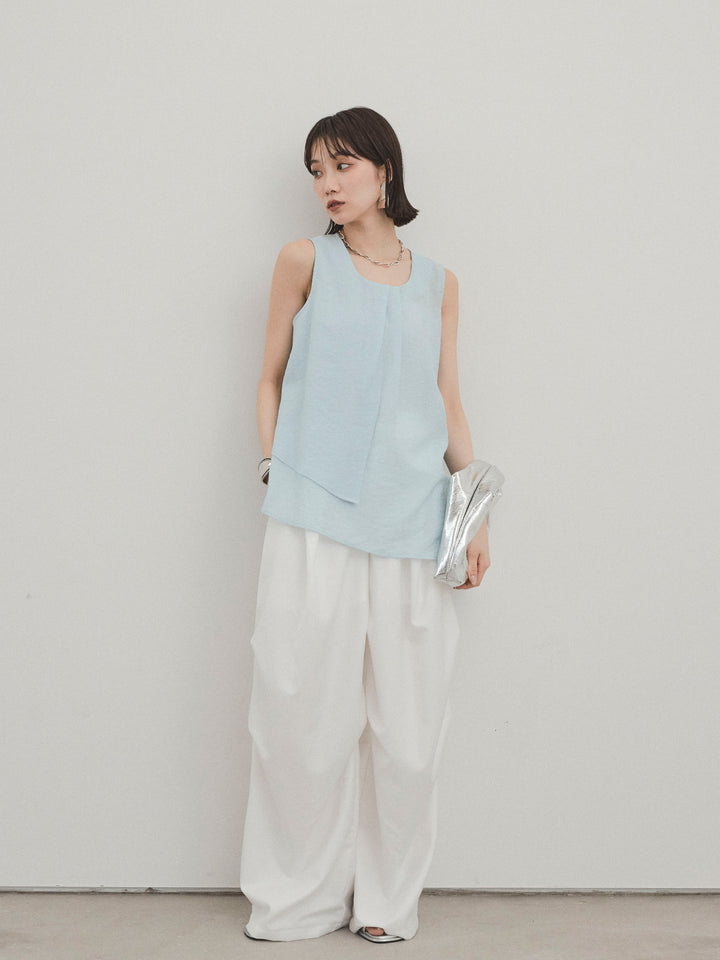 [預購] Design Loop 側邊褶褲/白色