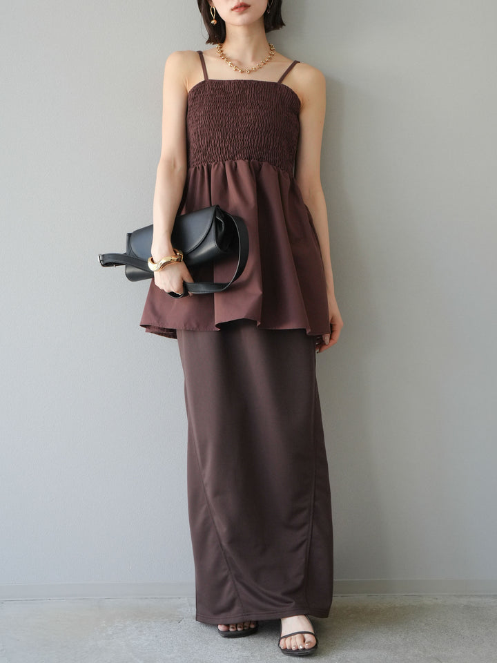 [SET] 毛衣長裙+毛衣長裙（2件套）