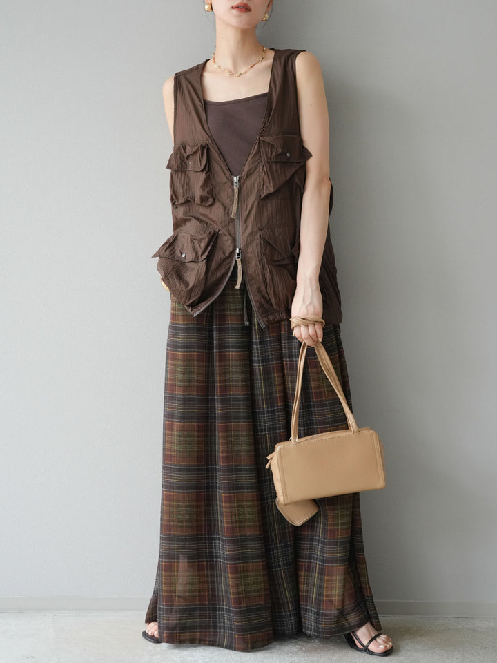 [予約]ナイロンBIGポケットシアーベスト/ブラウン