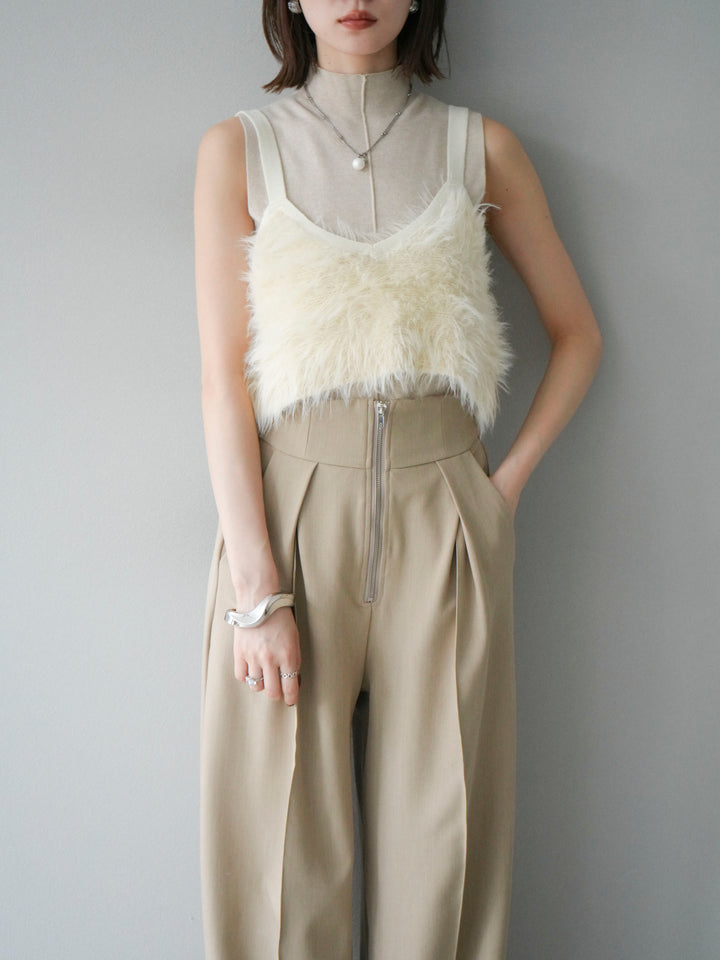 [予約]シャギーニットビスチェ/アイボリー