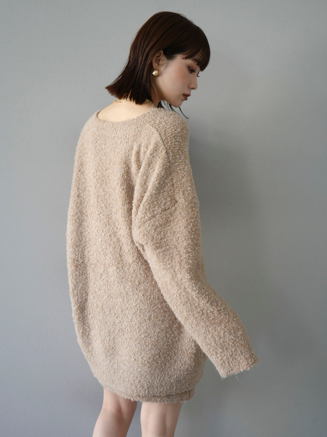 [SET] 橢圓針織衫 & 迷你裙 SET UP