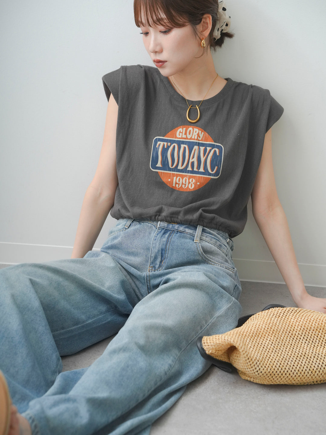 [SET]ヴィンテージロゴドロストTEE+選べるアクセセット(2set)