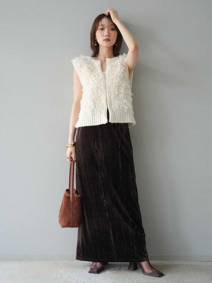 [予約]ループデザインホックベスト /アイボリー