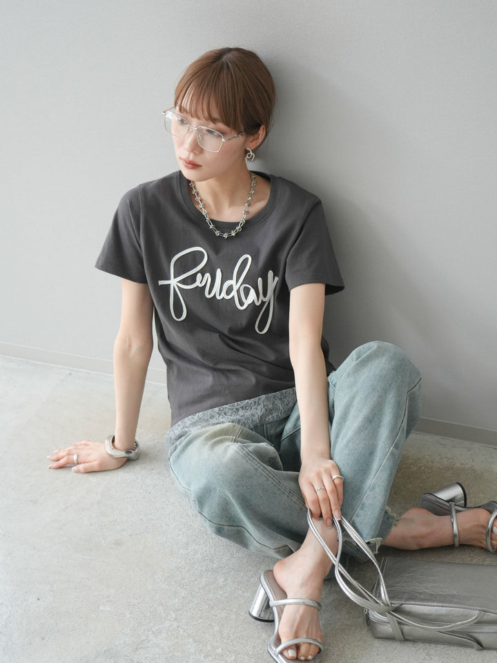 [予約]コードロゴTシャツ/チャコール