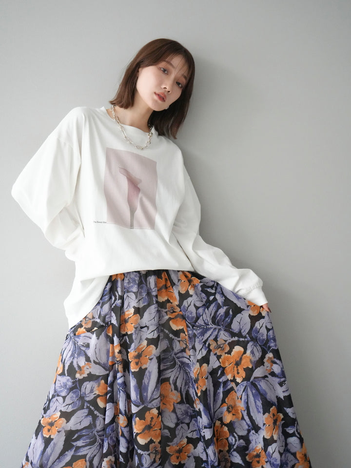 [予約]フラワーフォトプリントBIGロンT /オフ1