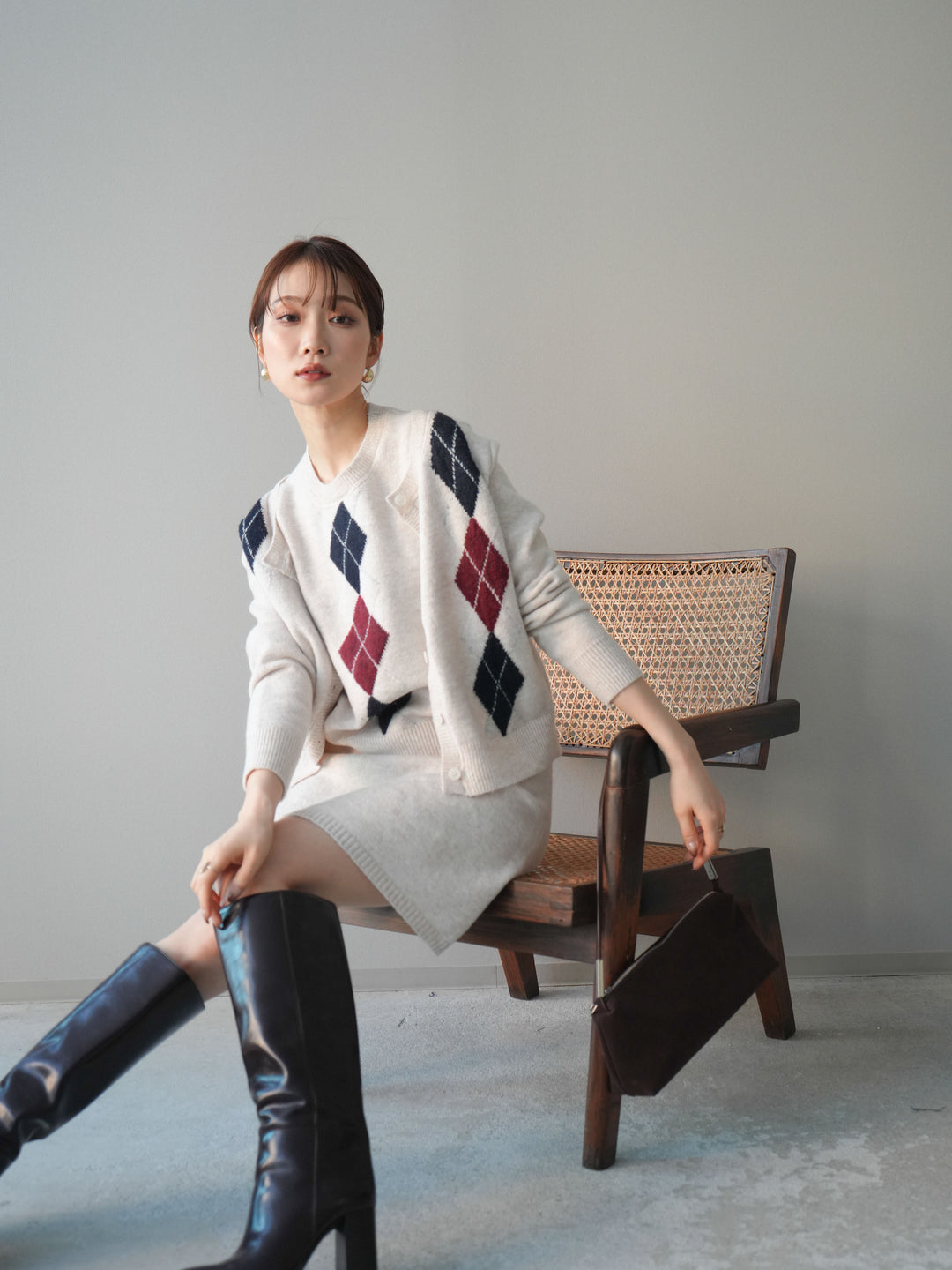 [SET]アーガイル柄3ピースSET UP(2set)