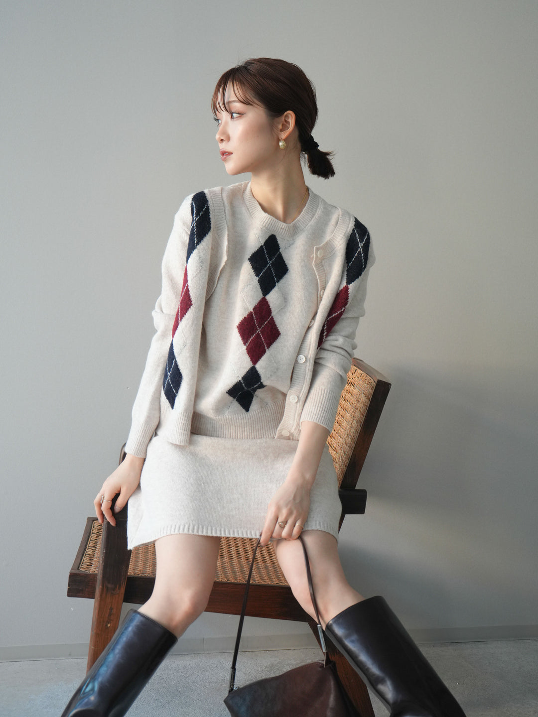 [SET]アーガイル柄3ピースSET UP(2set)