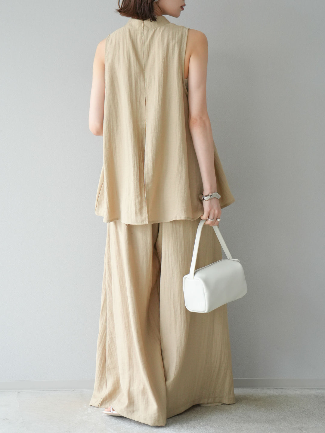 [SET]ホルターネックバックスリットブラウス＆スーパーワイドパンツSET UP(2set)