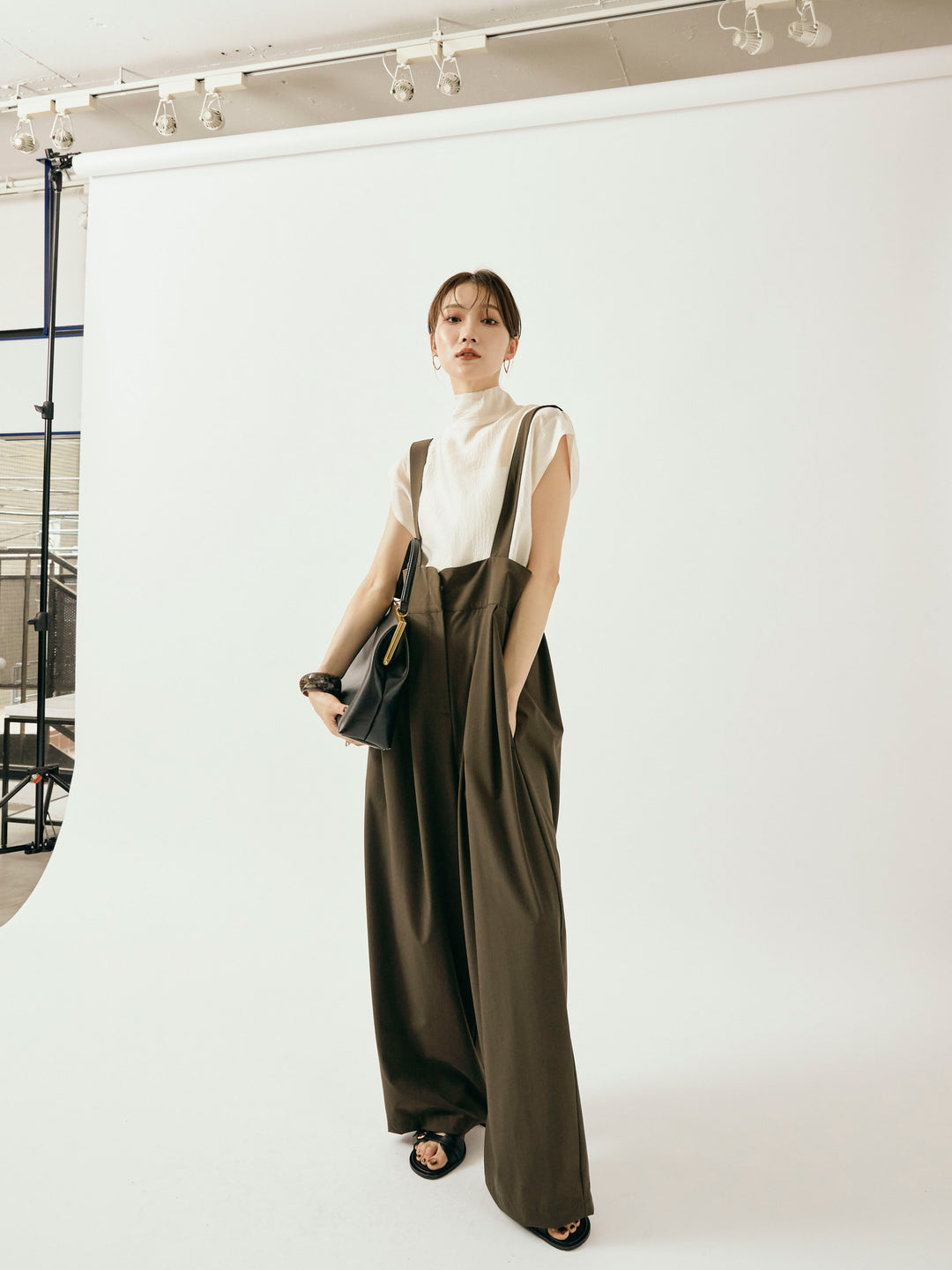 [予約]ICE TOUCH コクーンサロペット/イエローブラウン