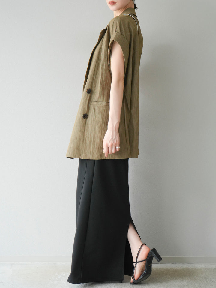 [予約]スウェットロングスカート/ブラック