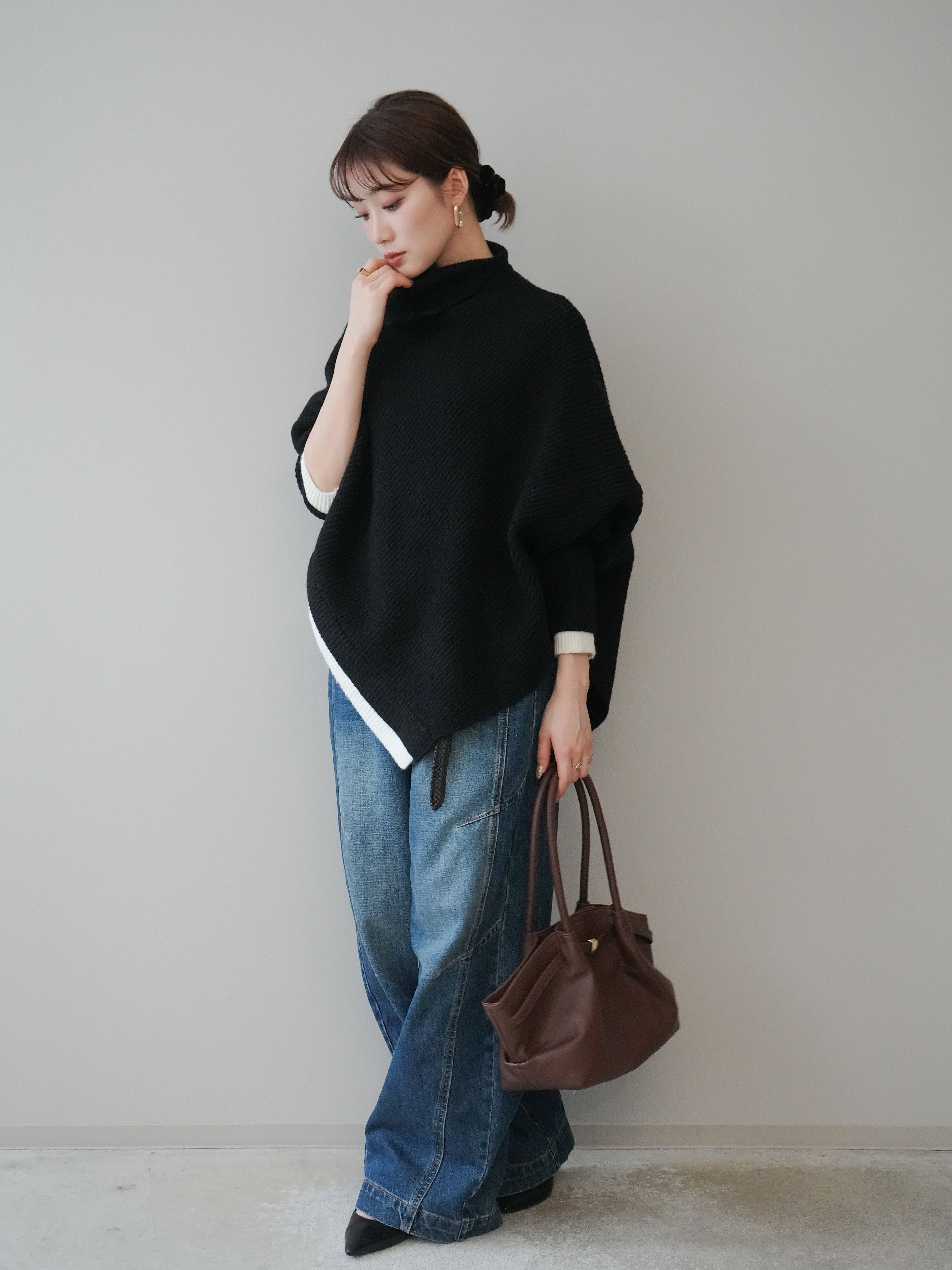 予約]デザインステッチカーブデニムパンツ/navy – Lumier