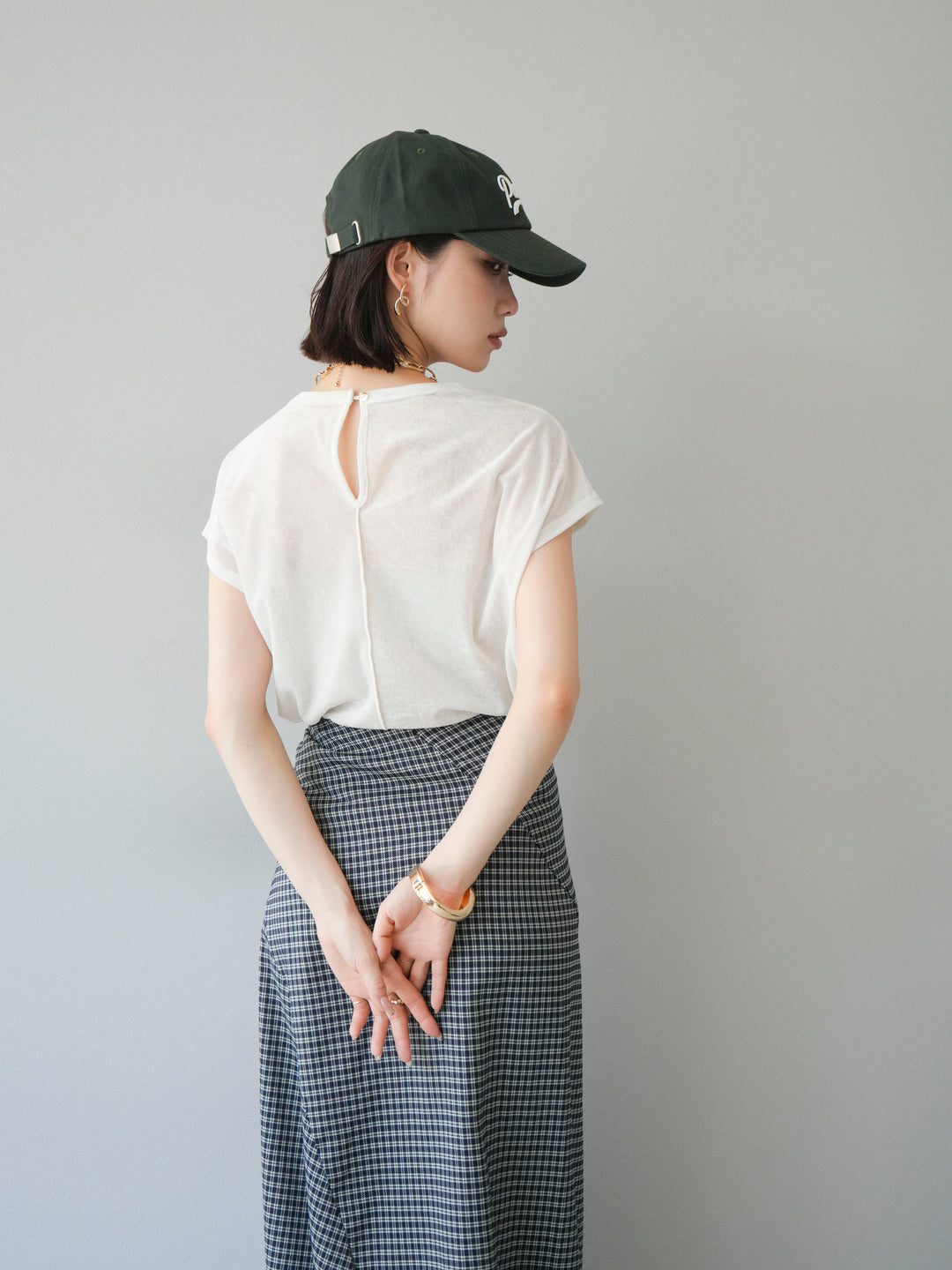 [SET]シアーベロアプルオーバー+サイド巻きツイルスカート(2set)