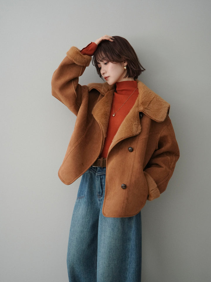 [SET]ムートンショートジャケット+ムートンショートジャケット(2set)
