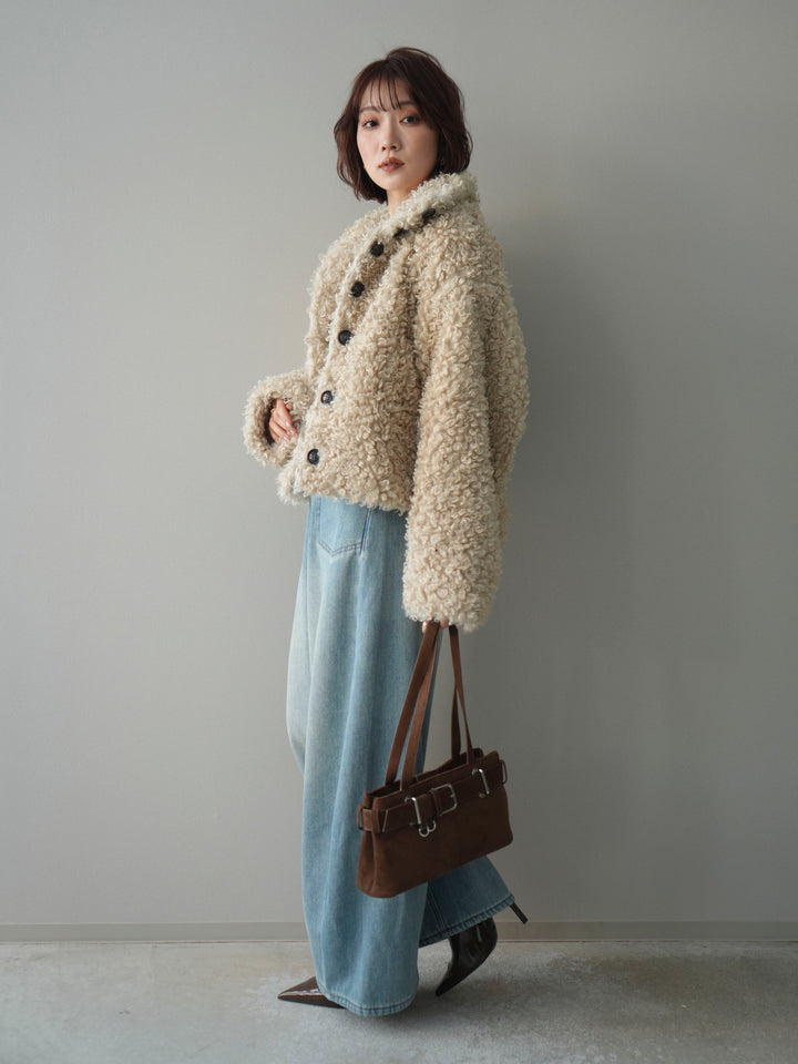 [SET]プードルファーミドルスタンドブルゾン+プードルファーミドルスタンドブルゾン(2set)