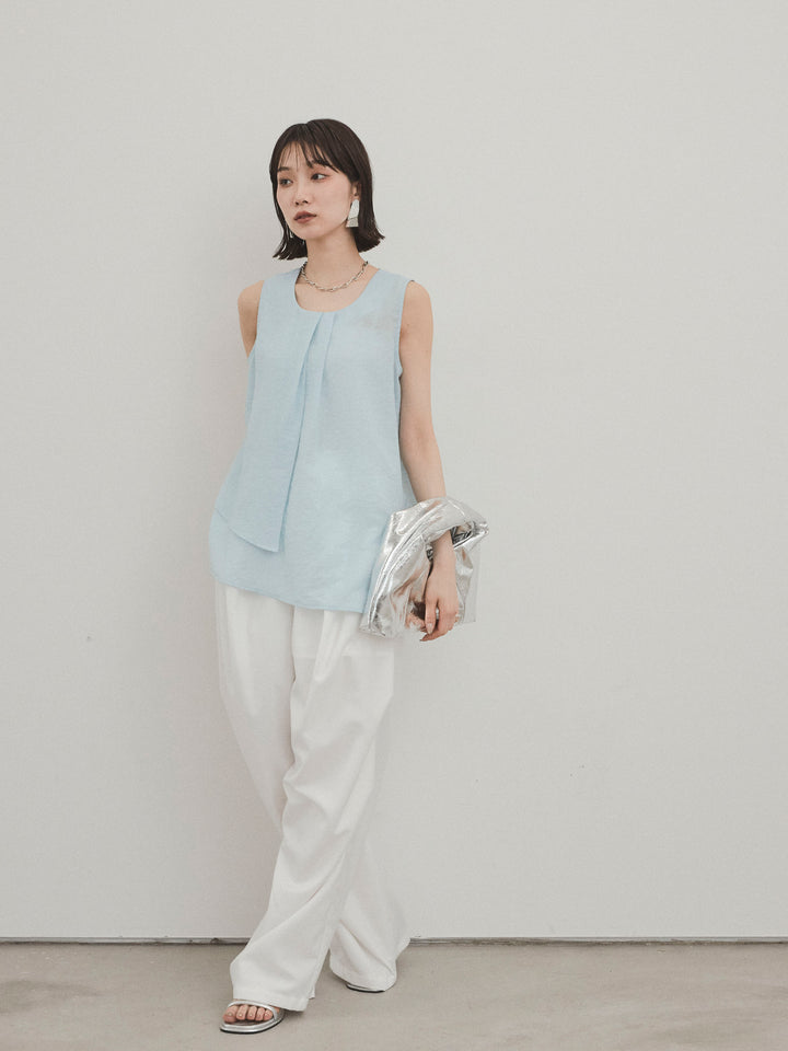 [預購] Design Loop 側邊褶褲/白色