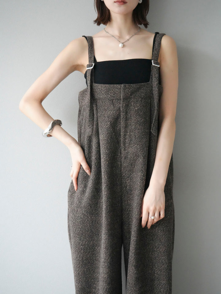 [予約]ツイードベアサロペット/ブラウン